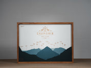 Panorama Wood Map - Yosemite National Park