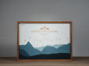Panorama Wood Map - Yosemite National Park