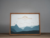 Panorama Wood Map - Yosemite National Park